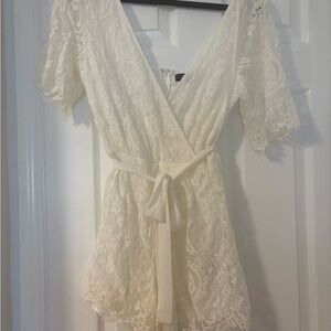 Trixxi Ivory Lace Romper